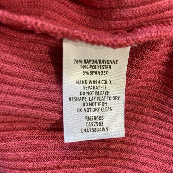 NWT CASLON Pink‎ V Neck Cross Over Long Sleeve Shir - Picture 7 of 8